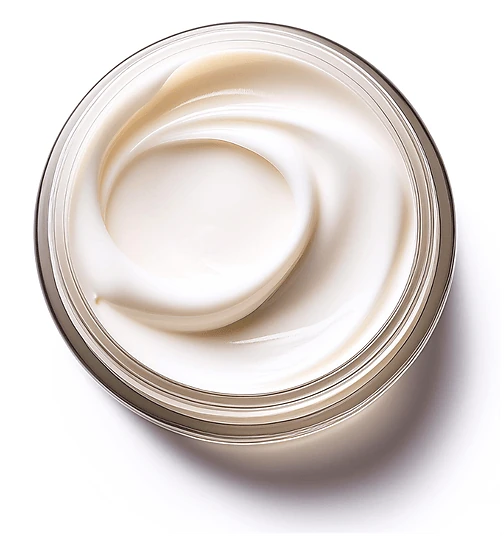 Skincare cream in a jar
